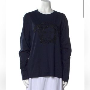 Versace Crew Neck Long Sleeve Blouse